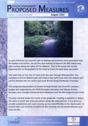 Crox Bottom consultation leaflet